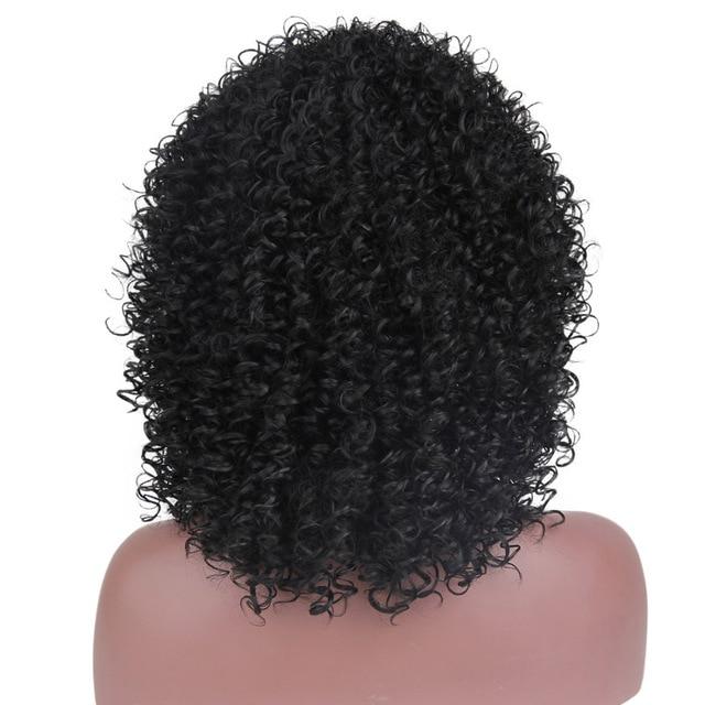 Lace Wig Cacheadas Fibra Premium 35cm